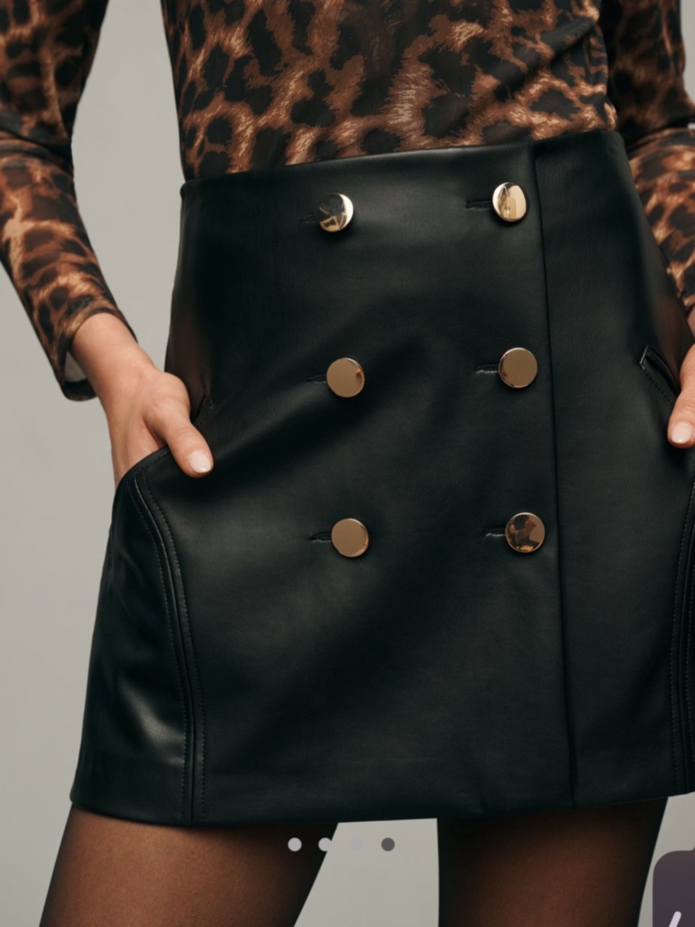 Maeve Hourglass Button-Front Skort